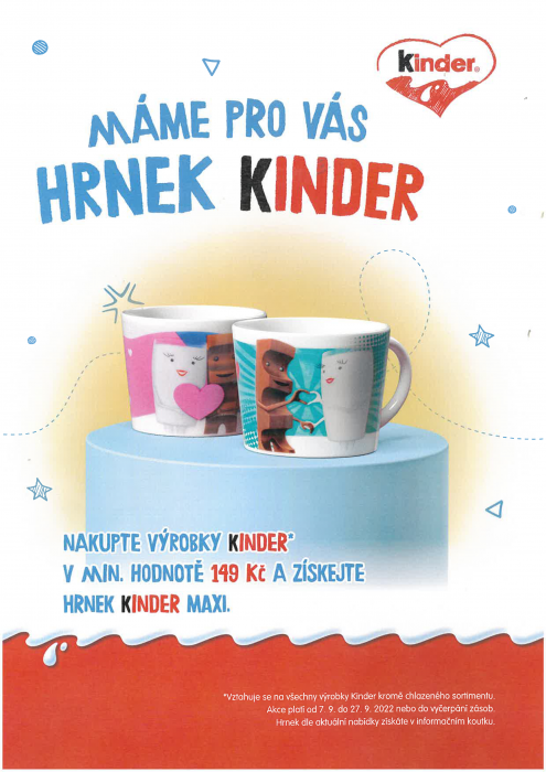 Kinder – hrnek ZDARMA