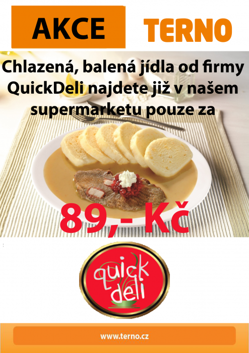 Chlazená hotová jídla QUICK DELI za 89,- Kč