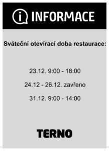 svatecni oteviraci doba restaurace