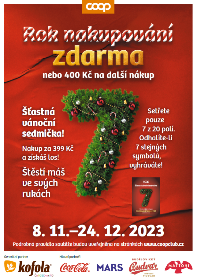 Šťastná sedmička – soutěž, ve které můžete vyhrát rok nakupování zdarma!💵💵