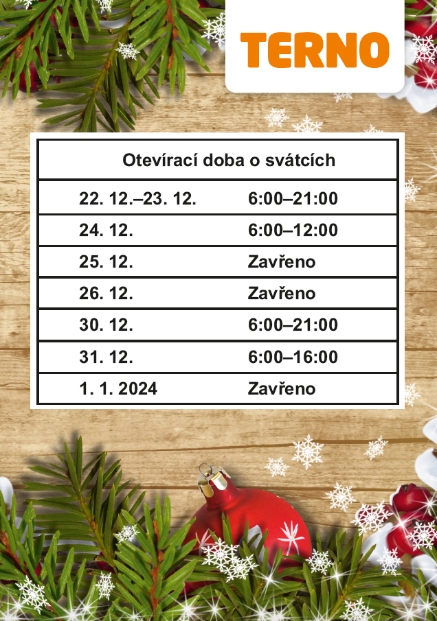 Sváteční otevírací doba