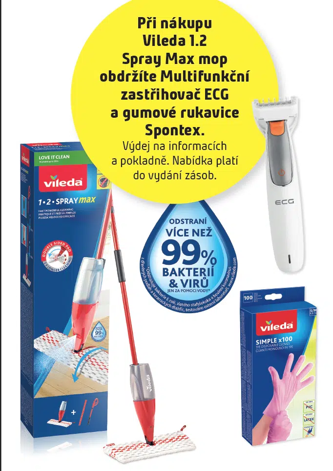 Za nákup Vileda mopu dárky zdarma