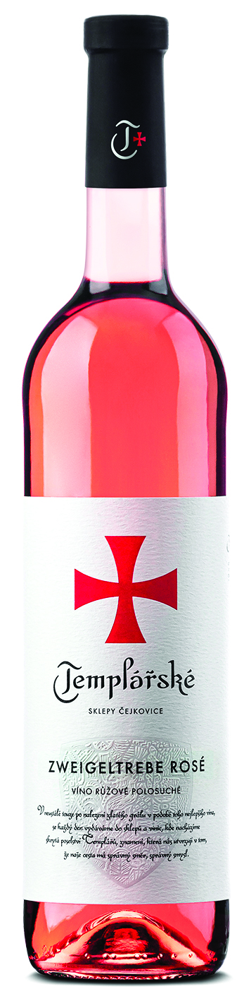 Templářské sklepy Zweigeltrebe víno růžové polosuché 0,75 l
