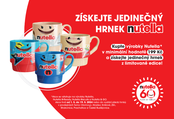 🎁 Získejte jedinečný hrnek nutella ☕️