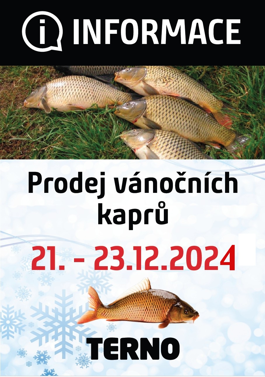 Prodej vánočních kaprů                      21. – 23.12.2024