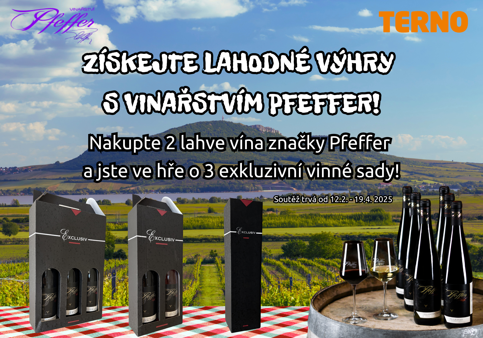 SOUTĚŽTE S VINAŘSTVÍM PFEFFER A VYHRAJTE EXKLUZIVNÍ SADY VÍNA!