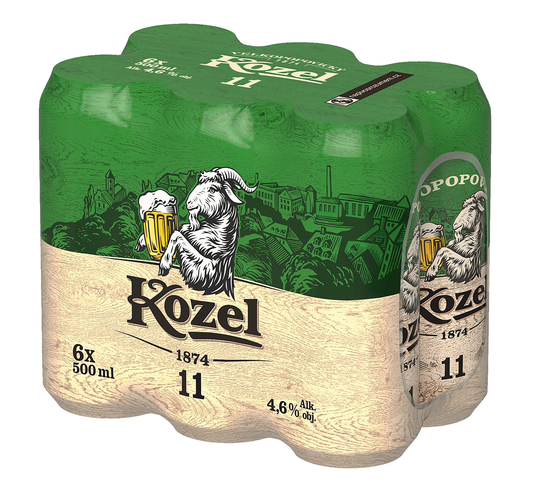 Velkopopovický Kozel 11 pivo světlý ležák MP 6×0,5l plech