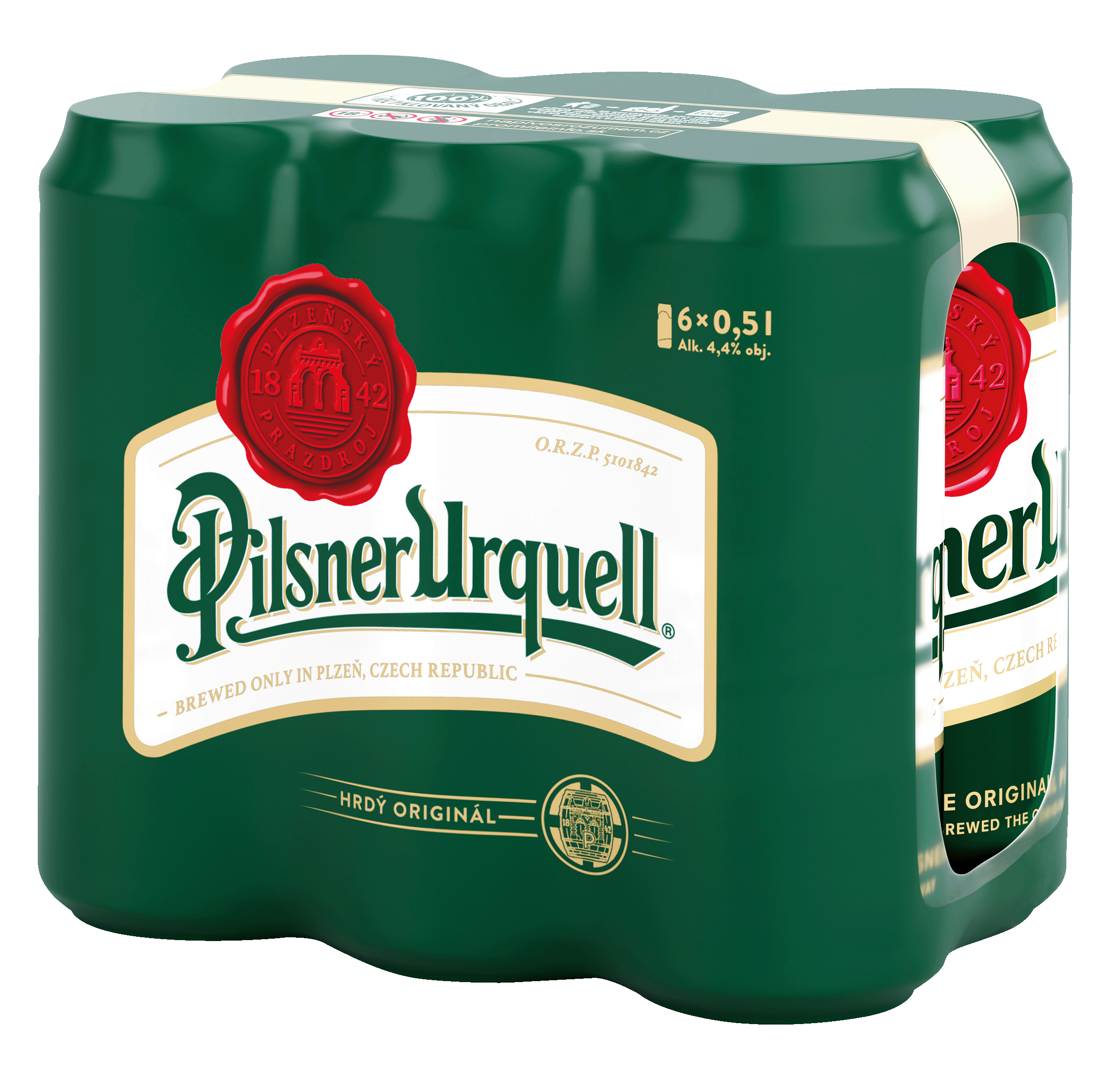 Pilsner Urquell pivo světlý ležák MP 6×0,5l plech