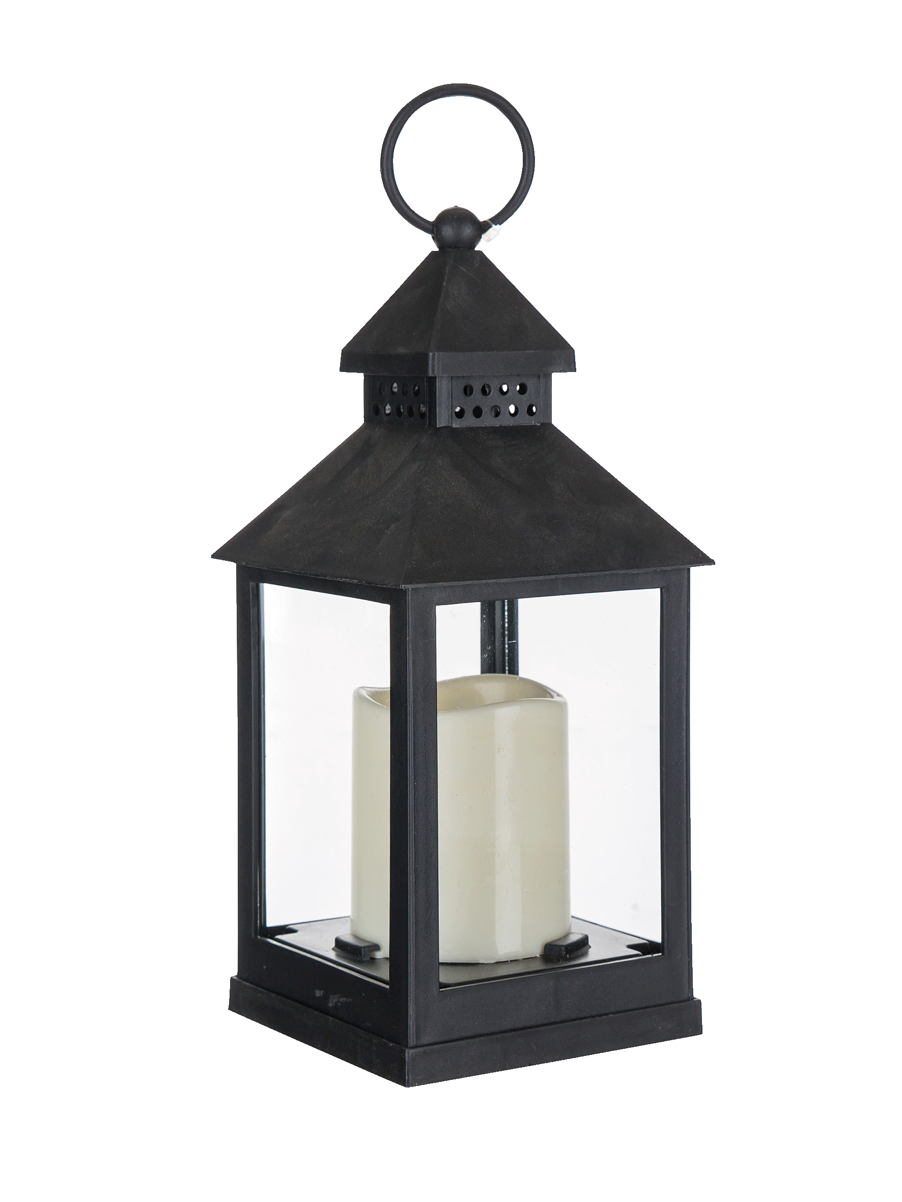 Lucerna plastová s LED svíčkou 23cm, Lucerna plastová s LED svíčkou 22cm