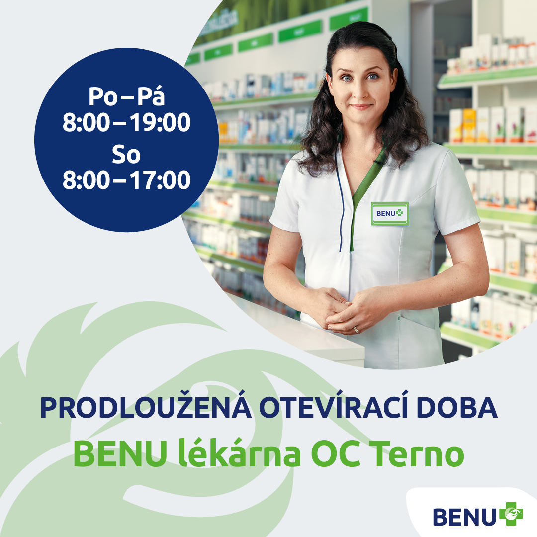 PRODLOUŽENÁ OTEVÍRACÍ DOBA v BENU Lékárna OC Terno!