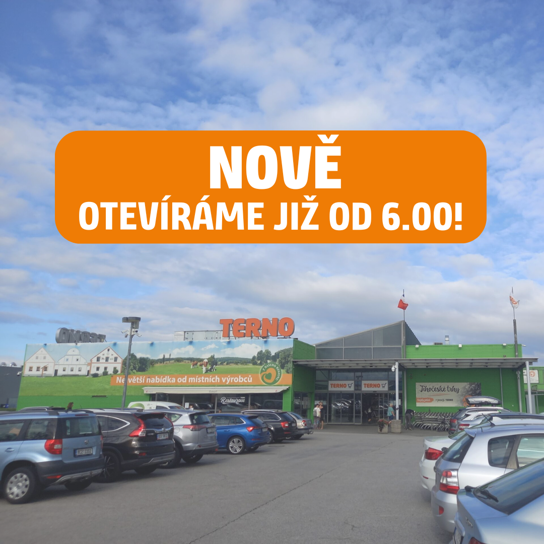 NOVĚ OTEVÍRÁME JIŽ OD 6:00!