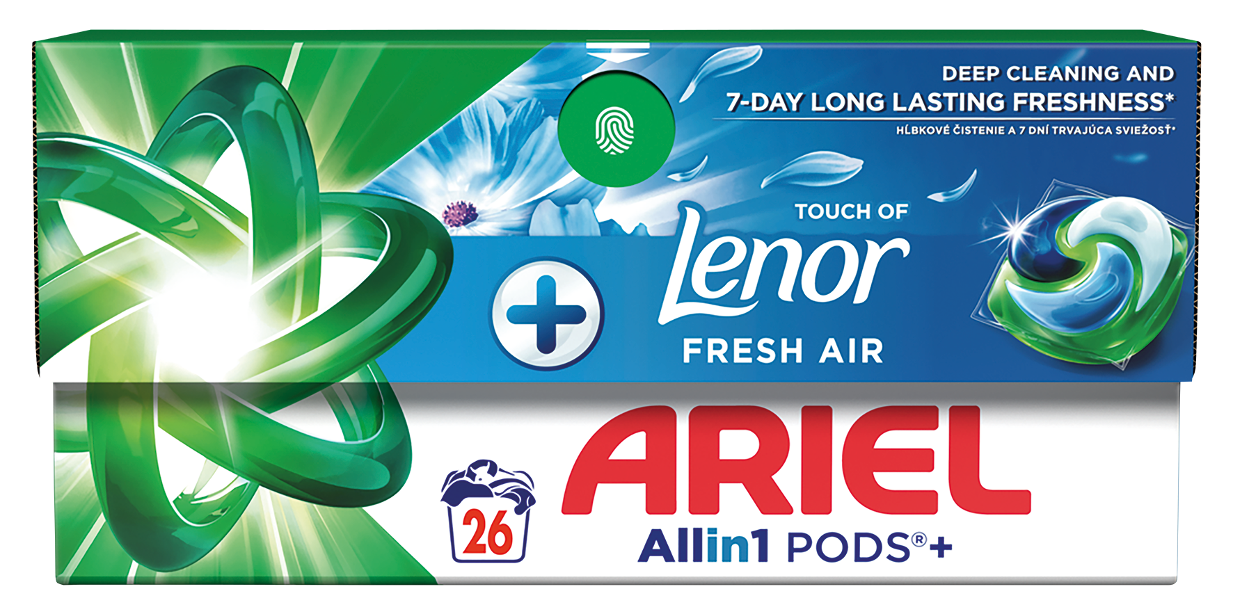 Ariel Plus kapsle Fresh Air krabice 26 ks