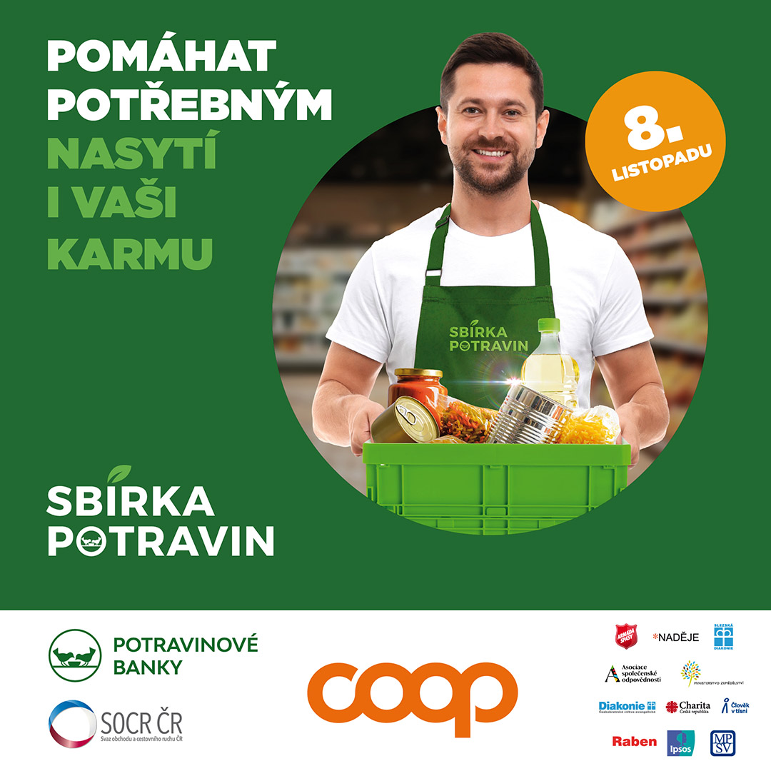 Sbírka potravin už tuto sobotu 8. listopadu i u nás v Terno Zlín!
