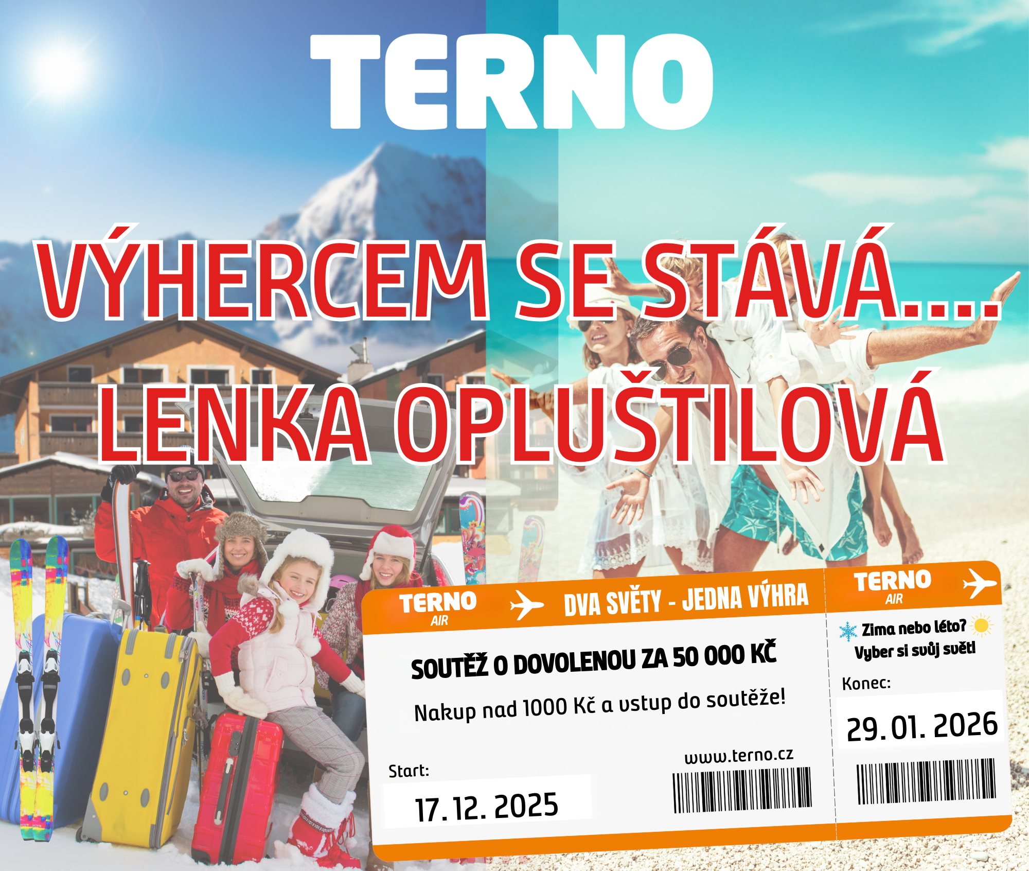 Naše zimní soutěž „Dva světy, jedna výhra“ zná svého vítěze!