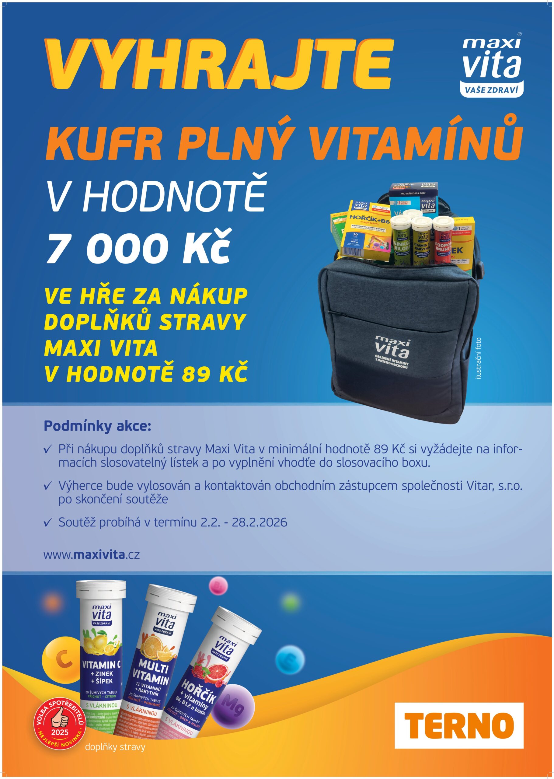 SOUTĚŽ o KUFR PLNÝ VITAMÍNŮ v hodnotě 7 000 Kč!