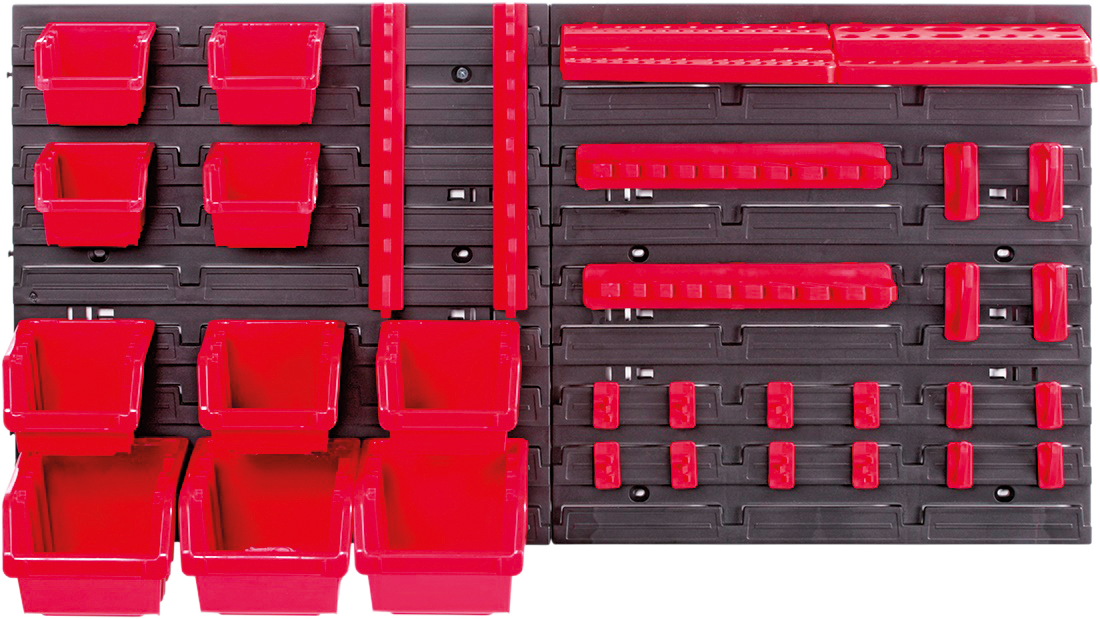 Závěsný systém na nářadí + 10 boxů